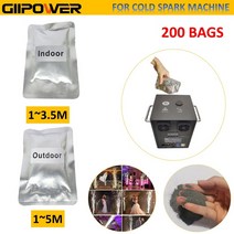 Ti 파우더 콜드 스파크 기계 200 W 케이스 포함 1-600 백 Dmx 스파클러 불꽃 놀이 스파클 웨딩, [01] Indoor, [10] 30 Bags