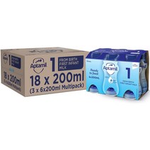 Aptamil 1단계 유아용 분유 바로 먹이는 액상 포뮬러 압타밀 영국분유직구 200ml x 18, 1개