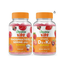 Lifeable 포스파티딜세린 100mg+비타민D 비타민K 어린이용 구미 2통