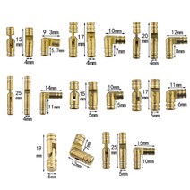 10Pcs 20*4mm 구리 배럴 경첩 원통형 숨겨진 캐비닛 숨겨진 보이지 않는 황동 경첩 가구 하드웨어, 4x15mm