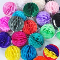 [3개] 생일 페이퍼휠 페이퍼허니컴볼(6cm) 꽃볼 페이퍼벌룬, 핫핑크, 3개