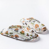 BOFO 여성용 거실 천 슬리퍼 퀼트 면 실내화, 8번 동물원, 1개