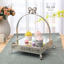 호텔 디저트 트레이 사각접시 고급레스토랑 카페, 2단