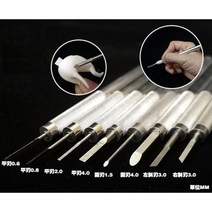 모델 제작 도구용 건덤 변환 도구 모든 금속 조각 칼 액세서리, Flat blade 4.0MM