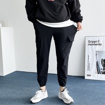 데일트 남자 빅사이즈 아이스 밴딩 스판 여름 카고 조거팬츠