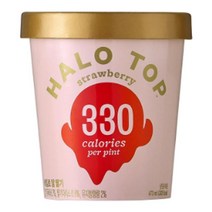 헤일로탑 아이스크림 파인트 딸기 탕비실 아이간식 아이 가족간식 컵아이스크림 473ml, 1세트