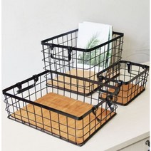 엔템 철제바스켓 벽걸이 바스켓 수납바스켓, 화이트