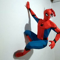 벽을 타는 스파이더맨 모형 길이 80cm 종이 공예 만들기 DIY 키트 페이퍼토이 페이퍼크래프트 청년K쇼핑, 120cm