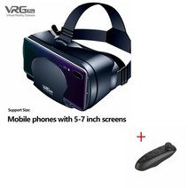 3D 헬멧 가상 현실 VR 안경 5 7 인치 스마트 폰 3D 안경 지원 0-800 근시 VR 헤드셋 휴대 전화, VR 리모컨 추가