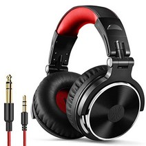 OneOdio Pro10 유선 헤드폰, 블랙 x 레드