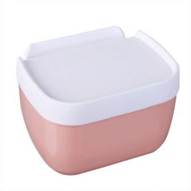 욕실 보관 상자에 대한 벽 마운트 티슈 홀더 펀치없는 가정 용품 전화 랙 케이스 화장지 홀더 방수, pink, pink