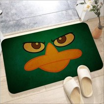 디즈니 피니 앤 퍼브 바닥 매트 미끄럼방지 세탁실 세탁 장식 발코니 거실 Alfombra