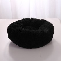 소파슈퍼 소프트 개 침대 플러시 고양이 매트 대형견 래브라도 하우스 라운드 쿠션 애완 동물 제품 액세서, 19 Black_02 50CM
