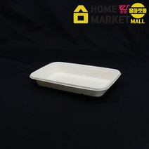 식품포장용기/종이펄드용기/직사각 펄프용기 (500ml)/500개 투명리드/뚜껑별도