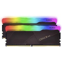 KLEVV CRAS X RGB 32GB (2 x 16GB) DDR4 게이밍 UDIMM PC4-28800 3600MHz CL18 SK 하이닉스 칩 288 핀 데스크 램 메모리 (KD, 32GB (2 x 16GB)_3600MHz