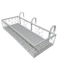 모칸도 베란다 화분걸이 직각형 (50x20cm 고층용) 고리 3개형, 02.화분걸이대(직각형)50x20_화이트