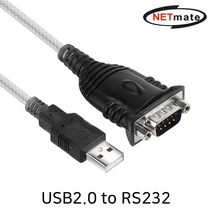 NETmate USB2.0 to RS232 시리얼 컨버터 0.45m/KW725/DB9M/15KV 서지 프로텍터 내장/RS232 통신 관
