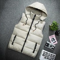 Happy Shopping 남녀커플조끼 순색 짧은 슬림핏 다운조끼 면조끼