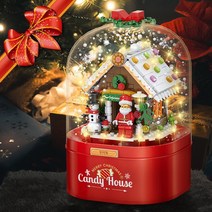 miniyo 화이트 크리스마스 이브 산타 DIY 미니어처하우스 만들기 키트 오르골포함 한글설명서 당일발송