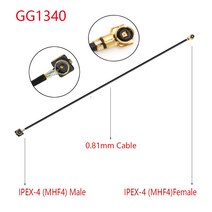1pc uFL/u.FL/IPX/IPEX-1 IPEX 4(MHF4) 여성/남성 플러그 WIFI 안테나 RF 케이블 RG1.13/0.81mm 연장, IPEX4 F to IPEX4 M_25CM