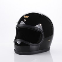 오더봇 티티앤코 TT&CO 토커터 풀페이스 소두핏 클래식 바이크 스쿠터 베스파 할리 데이비슨 하이바 티티엔코, 유광 블랙, M