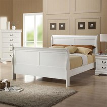 엔틱수입가구 원목 화이트 2046 퀸침대 매트리스 포함상품