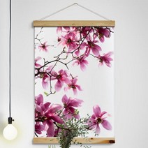 아트박스/꾸밈 cp688-우드스크롤_60CmX90Cm-붉은빛목련대형