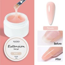 네일 젤 익스텐션 카빙 플라워 솔리드 아트 젤리 폴리쉬 프랜치 핑거 클리어/화이트/핑크 매니큐어 액세서, 04 EB Nude