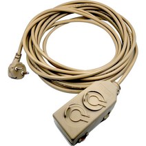 국산 전기 연장선 밀리터리 캠핑 리드선 베이지 2구, 5M