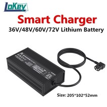4A 스마트 충전기 38V 48V 60V 72V LIFEPO4 리튬 이온 배터리 전동 휠체어 할리 스쿠터 공구 충전, CN|12S 43.8V|UK 220V