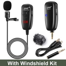 방송 장비 소리 음향 무선 스튜디오 마이크 uhf lavalier lapel 인터뷰 for iphone android phone ipad dslr pc 노트북 youtube, 협력사, 머프 키트