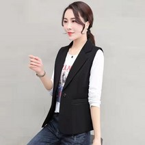 하객 루즈핏 민소매 직장인 상견례 유니폼 앤틱 은행원 자켓 시원한 여성베스트