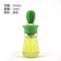 양념통 소스통 다이소꿀통 흐르지않는소스통 유리 오일 병 실리콘 브러시 스프레이 베이킹 바베큐 그릴 디스펜서 조리 도구주방 액세서리, 04 green