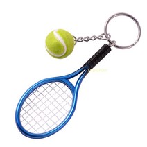 테니스공 라켓 가방 열쇠고리 동호회 기념품 키홀더, 연그린, 1개