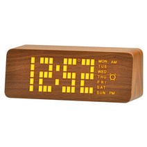코비 테트리스 무소음 LED 우드 탁상알람시계 AL52, 혼합 색상