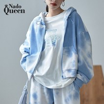 나도퀸 스카이 와플 후드 숏집업***판매자 나도퀸***