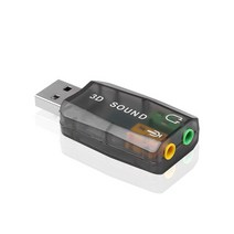 Kebidu 외부 USB 사운드 카드 Usb 3.5mm 마이크 헤드폰 잭 스테레오 3D 헤드셋 오디오 어댑터 스피커 인터페이스 노트북 PC 주파수mhz USBmhz 블랙화이트, 01 Black