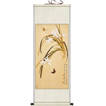 화조도 산수화 외국 친구 선물 풍속화 70대 할아버지 a03, 호접란 화선지