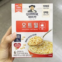 롯데 퀘이커 오트밀 오리지널 30G X 6입 X 2개