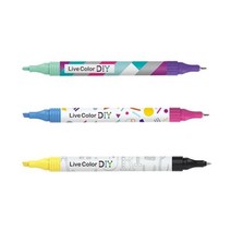 아트박스/모나미 모나미 DIY 닙타입 리필형 라이브칼라[00153480], 수성 사각닙 ／ 밀키레몬, 유성볼펜