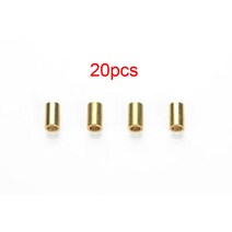 미니카 20pcs 더블 롤러 황동 튜브 미니 4wd 부품 자체 제작 학습 조각 두 섹션 가이드 휠 황동 튜브 94801 14세 이상 타미야