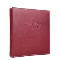 웨딩앨범 포토앨범 200 PU 사진 8X6 인치203X152cm 플러그인 블랙 내부 페이지 결혼식 가족 여행 기념 도서, red