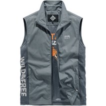 지프 남성 여름 레포츠 캐주얼 캠핑 등상 낚시 조끼, 3XL, 0735그레이