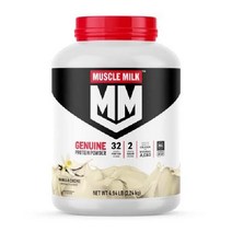 머슬밀크 Muscle Milk 제뉴인 프로틴 32g 파우더 바닐라크림 4.94파운드, 바닐라 크림, 4.94파운드(1팩), 2.24kg, 1개