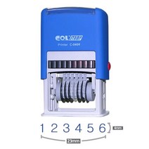 넘버링6단(잉크내장형고무인/C-0409)도장 인주 스탬프 일부인 넘버링, 1개