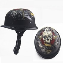 대형 레트로버 쇼에이 오토바이용품 매장 보난자 헬멧 AGV 덱스톤 SOL 할리 비틀, 블랙 [해골] 고글W