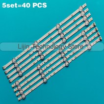 5set = 40pcs LED 백라이트 스트립 삼성 UN48J5000 BN96-37296A V5DN-480SMA-R4, 01 5set-40pcs