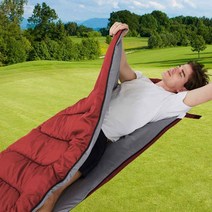 포레스트 아웃도어 침낭 침낭 캠핑이불 캠핑 침낭 사계절 경량 침랑, 레드 고급형