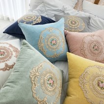 [러그홀릭] 마가렛 레이스 쿠션커버 겸 방석커버 거실 소파 미니 사각쿠션 (2sizes 7colors), 스카이