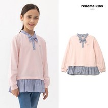 레노마 키즈 여아단정한 리본티셔츠 핑크 R2232T169 10